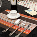 Lot de 4 sets table PVC rayés