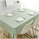 Nappe à carreaux vert et blanc