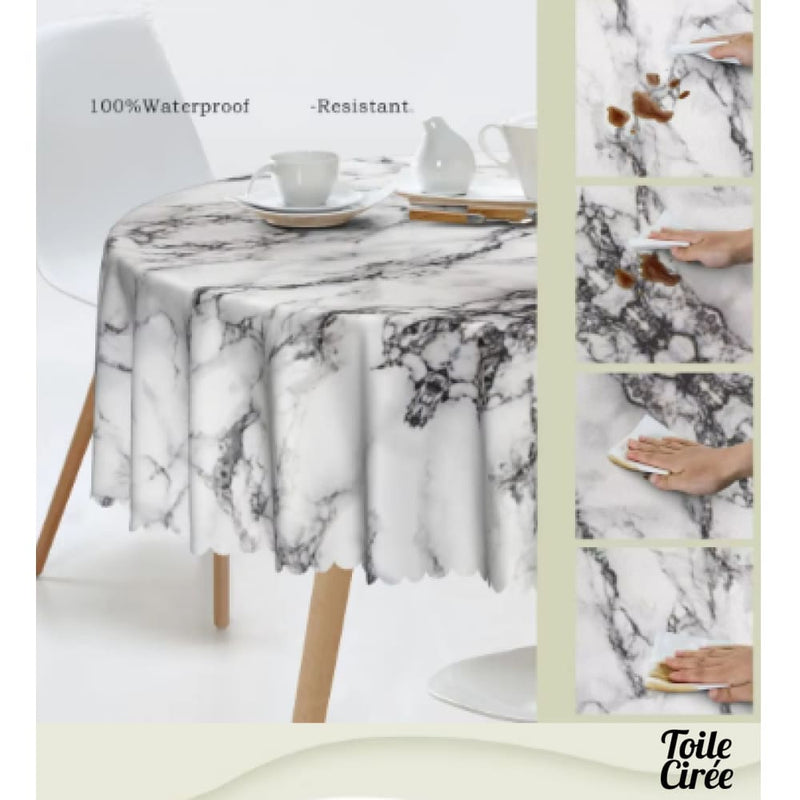 Nappe blanche marbre