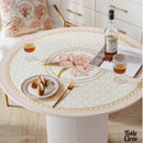 Nappe en toile cirée fleurs roses