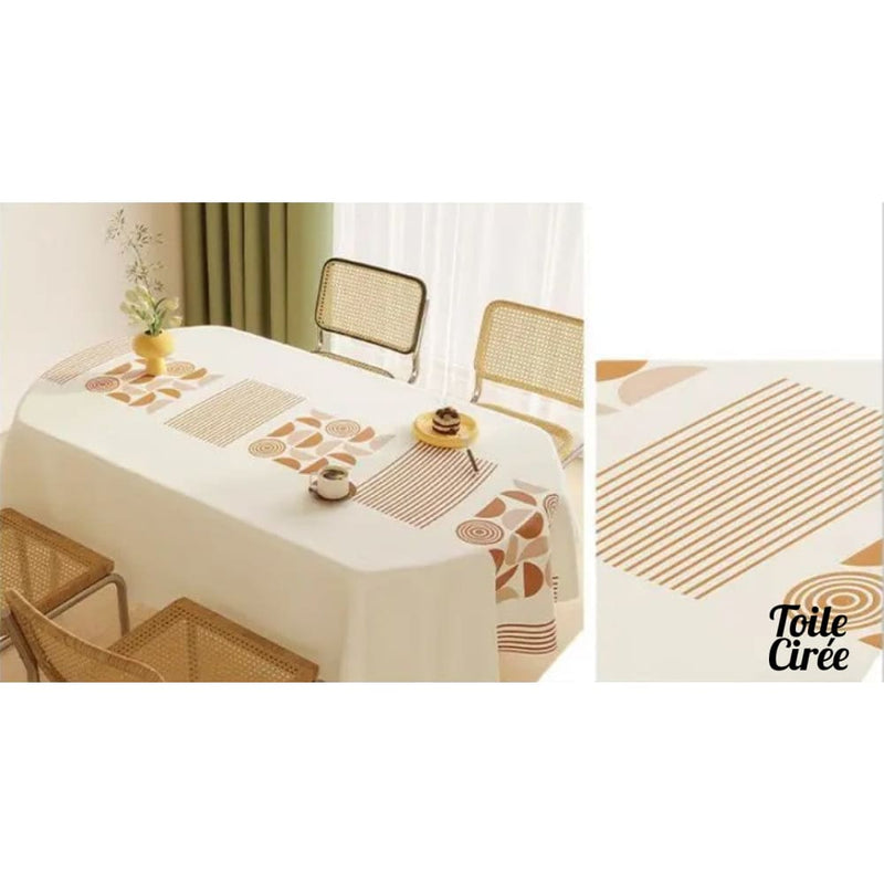 Nappe en toile cirée formes géométriques