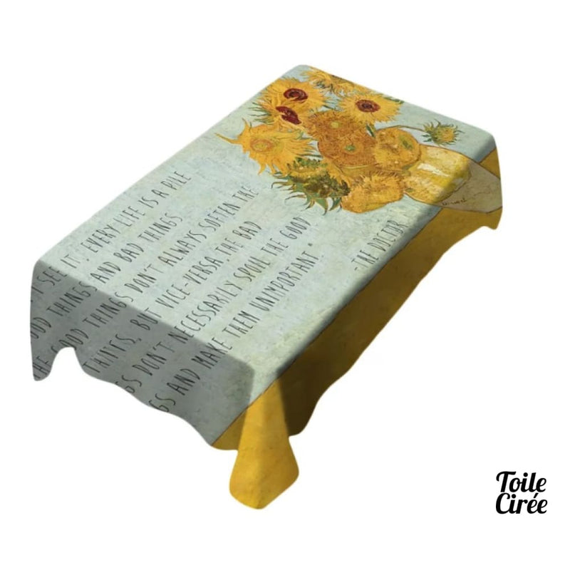 Nappe en toile cirée rectangulaire tournesols