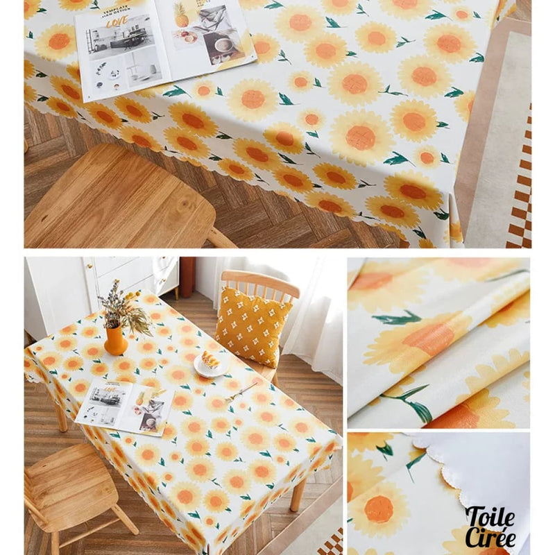 Nappe en toile cirée tournesols