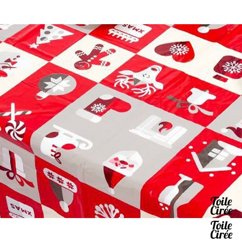 Nappe jetable rouge Noel