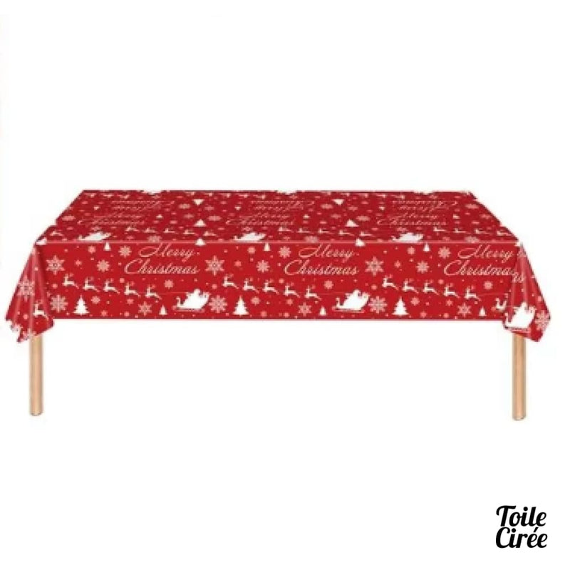 Nappe jetable rouge Noel