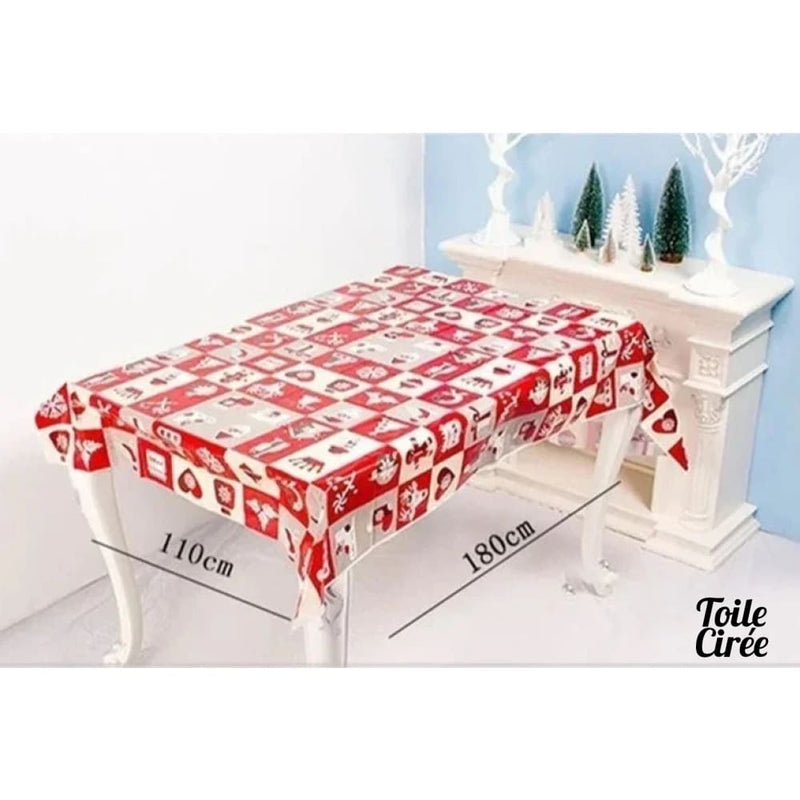 Nappe jetable rouge Noel