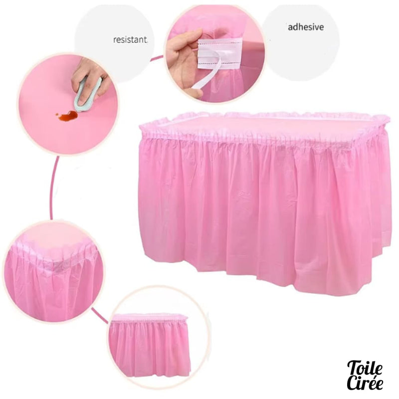 Nappe + juponnage de table PVC