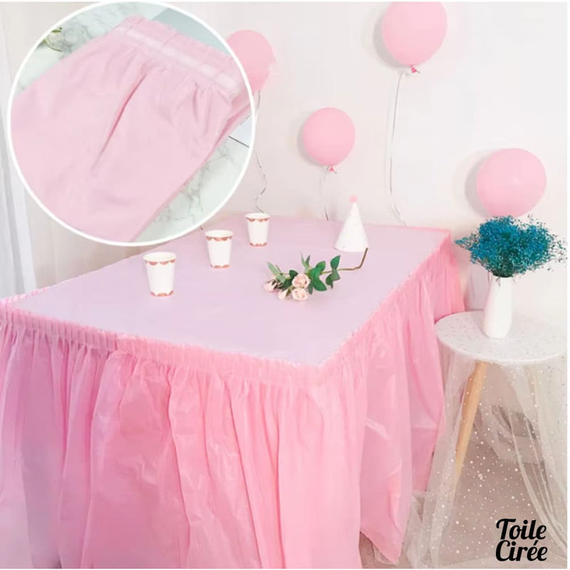 Nappe + juponnage de table PVC