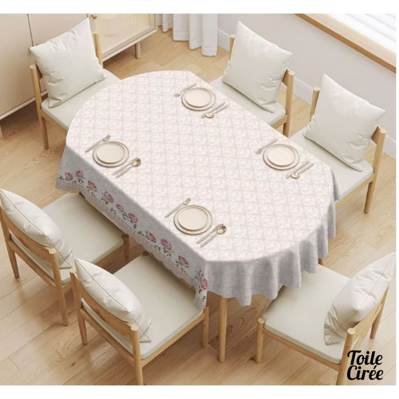 Nappe ovale grande taille toile cirée