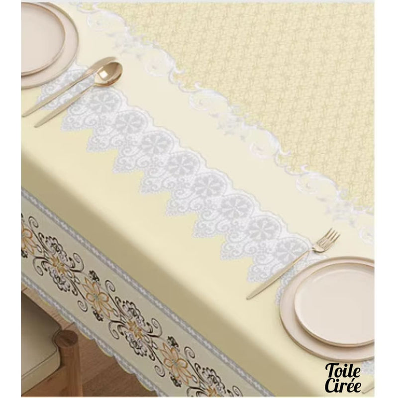 Nappe ovale toile cirée 140x180