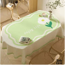 Nappe ovale toile cirée bleue