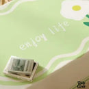 Nappe ovale toile cirée bleue