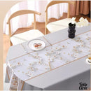 Nappe ovale toile cirée grise