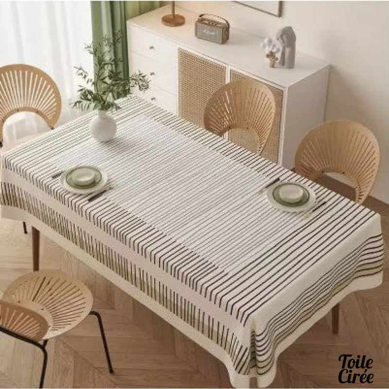 Nappe rayée pvc