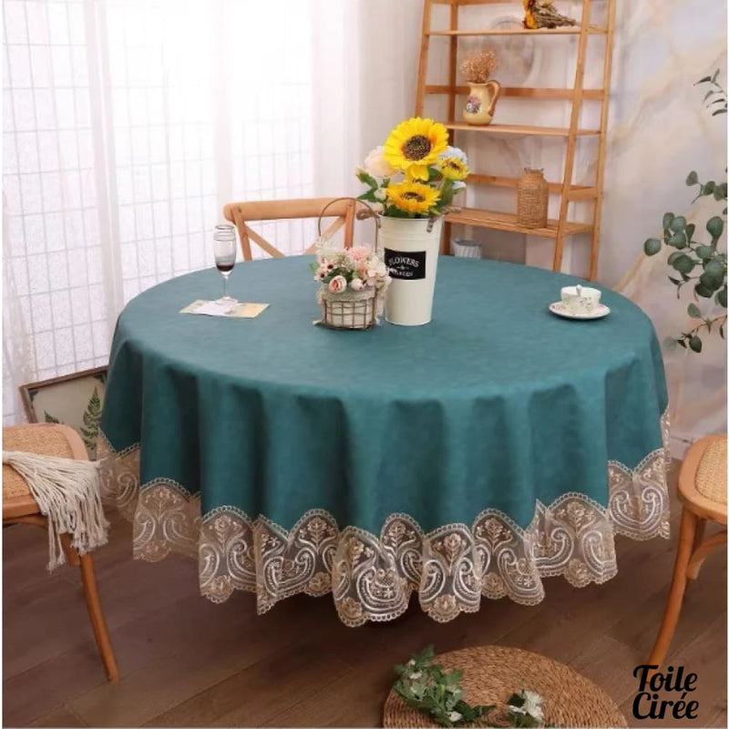 Nappe ronde vert foncé