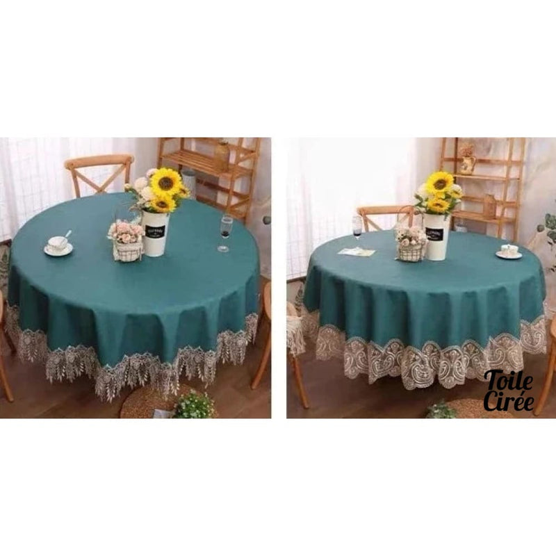 Nappe ronde vert foncé