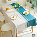 Nappe toile cirée 140 x 200 bleue