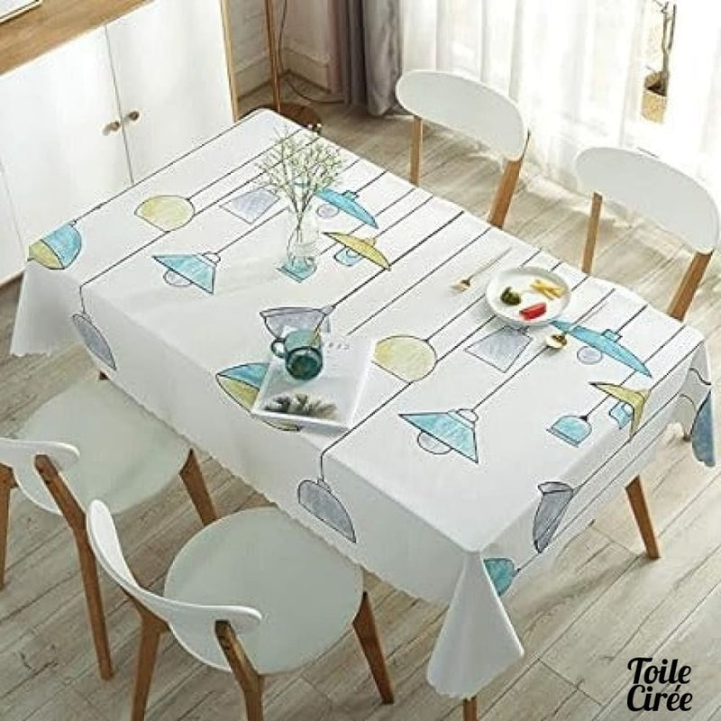 Nappe toile cirée blanche