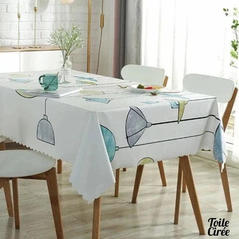 Nappe toile cirée blanche