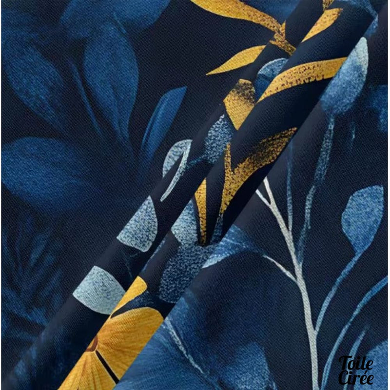 Nappe toile cirée bleu marine