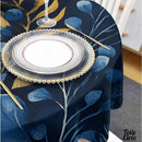 Nappe toile cirée bleu marine