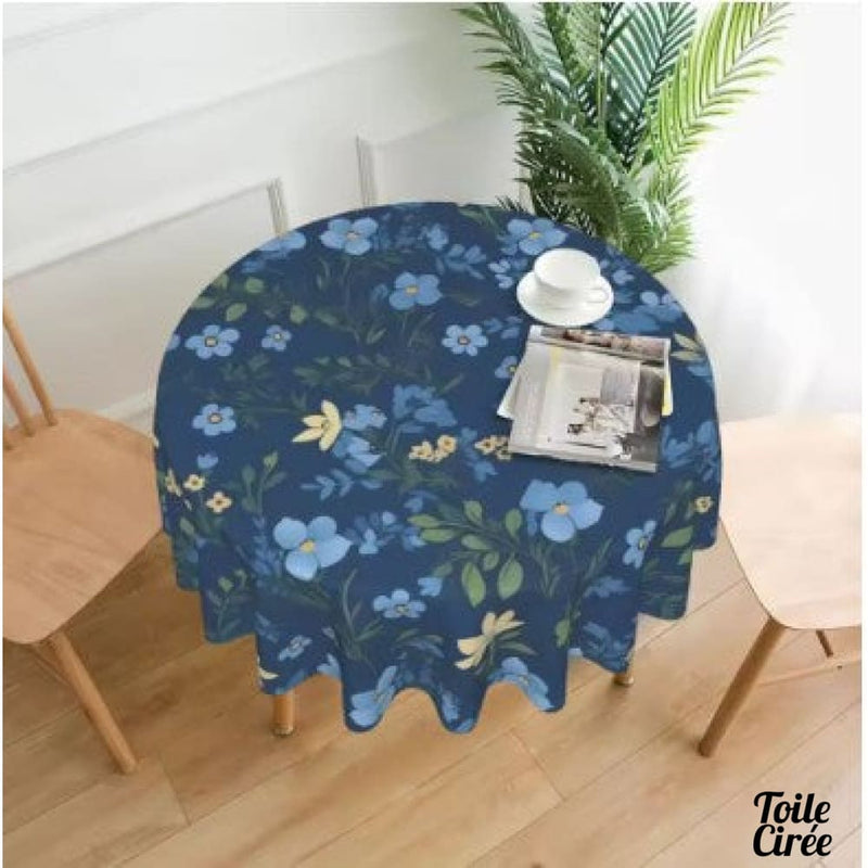 Nappe toile cirée bleu marine
