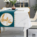 Nappe toile cirée bleu turquoise