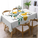 Nappe toile ciree citron