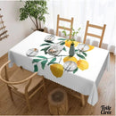 Nappe toile ciree citron