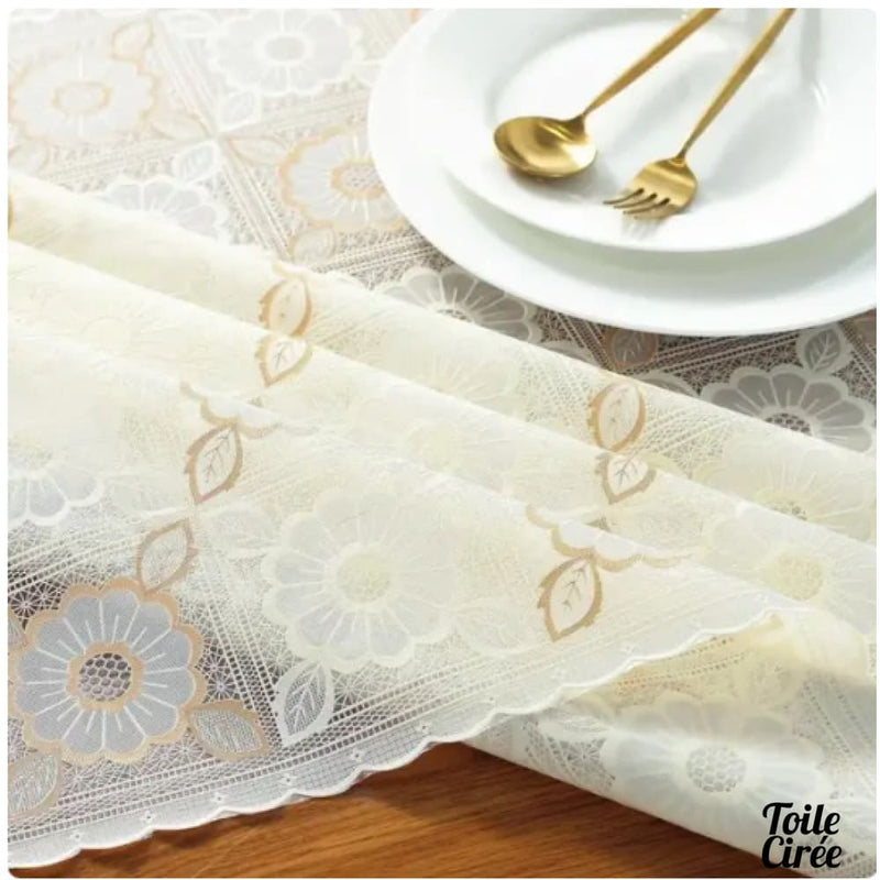 Nappe toile cirée dentelle