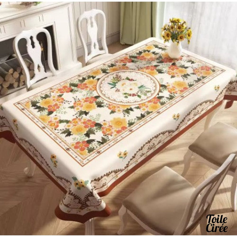 Nappe toile cirée fleurs