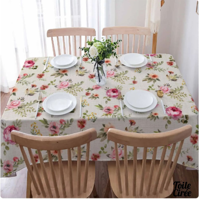 Nappe toile cirée fleurs