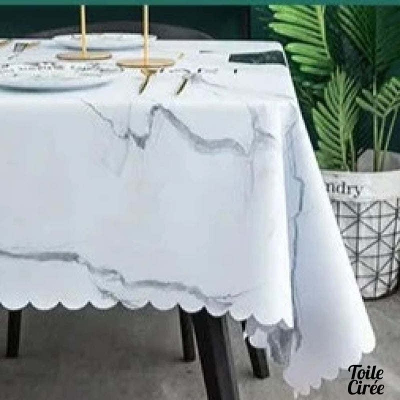 Nappe toile cirée noire et blanche