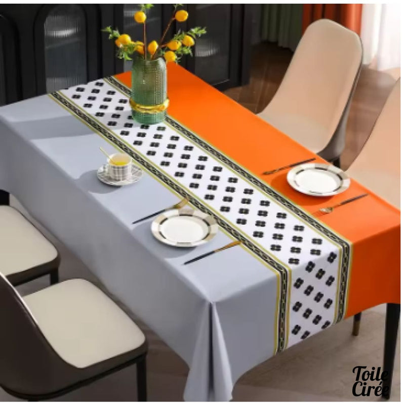 Nappe toile cirée orange