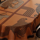 Nappe toile cirée ovale ethnique