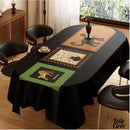 Nappe toile cirée ovale ethnique