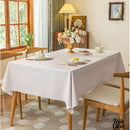 Nappe toile cirée rectangulaire blanche