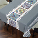 Nappe toile cirée rectangulaire grise