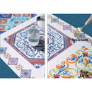 Nappe toile cirée rectangulaire grise