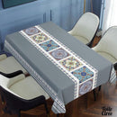 Nappe toile cirée rectangulaire grise