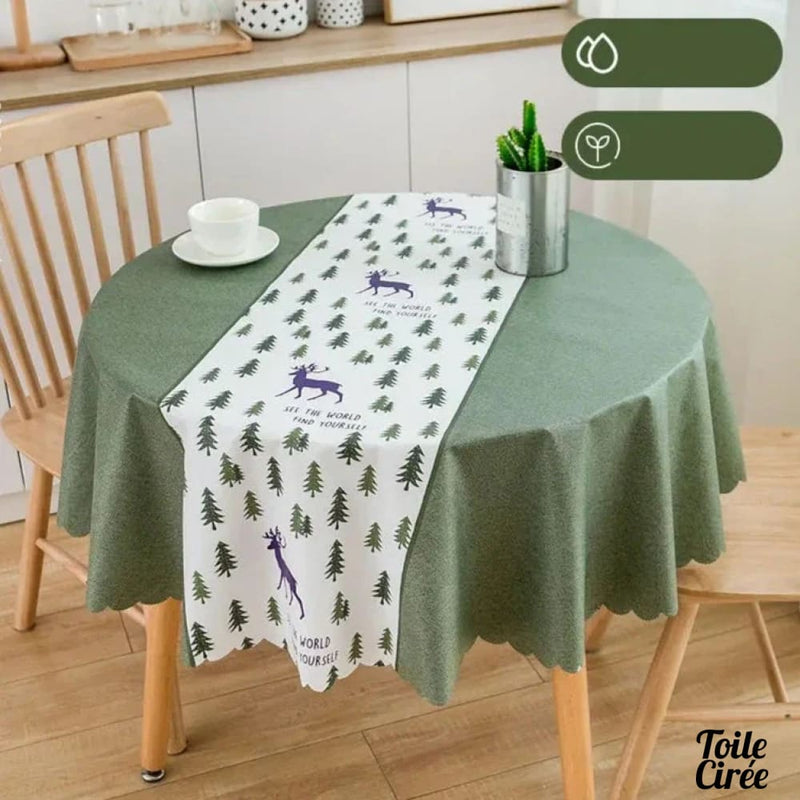 Nappe toile cirée ronde 140