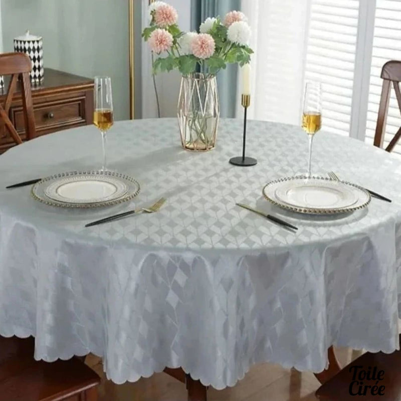 Nappe toile cirée ronde unie