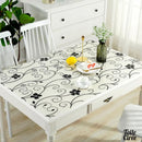 Nappe toile cirée transparente rectangulaire