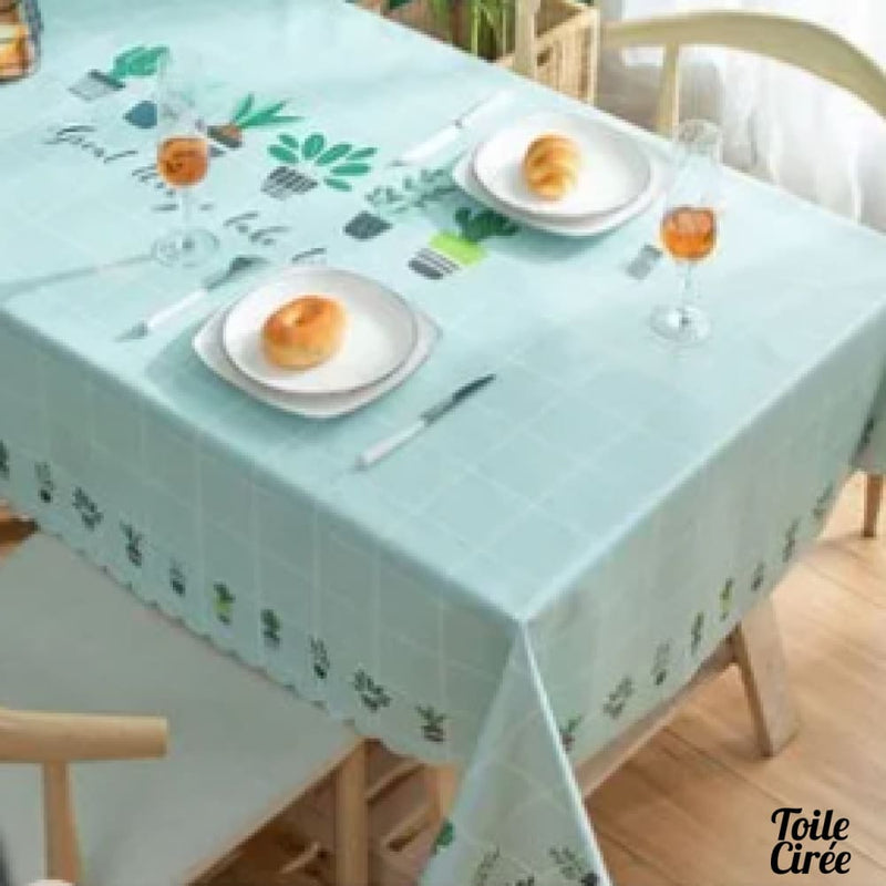 Nappe toile cirée verte