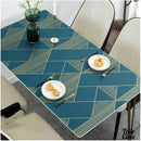 Nappe verre souple bleu et or