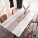 Nappe verre souple rose et or