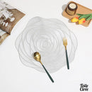 Napperon PVC fleurs de rose