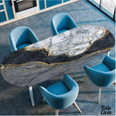 Nappes toile cirée ovale marbre