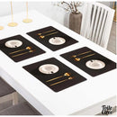 Set de table cuir noir