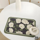 Set de table faux cuir motif floral